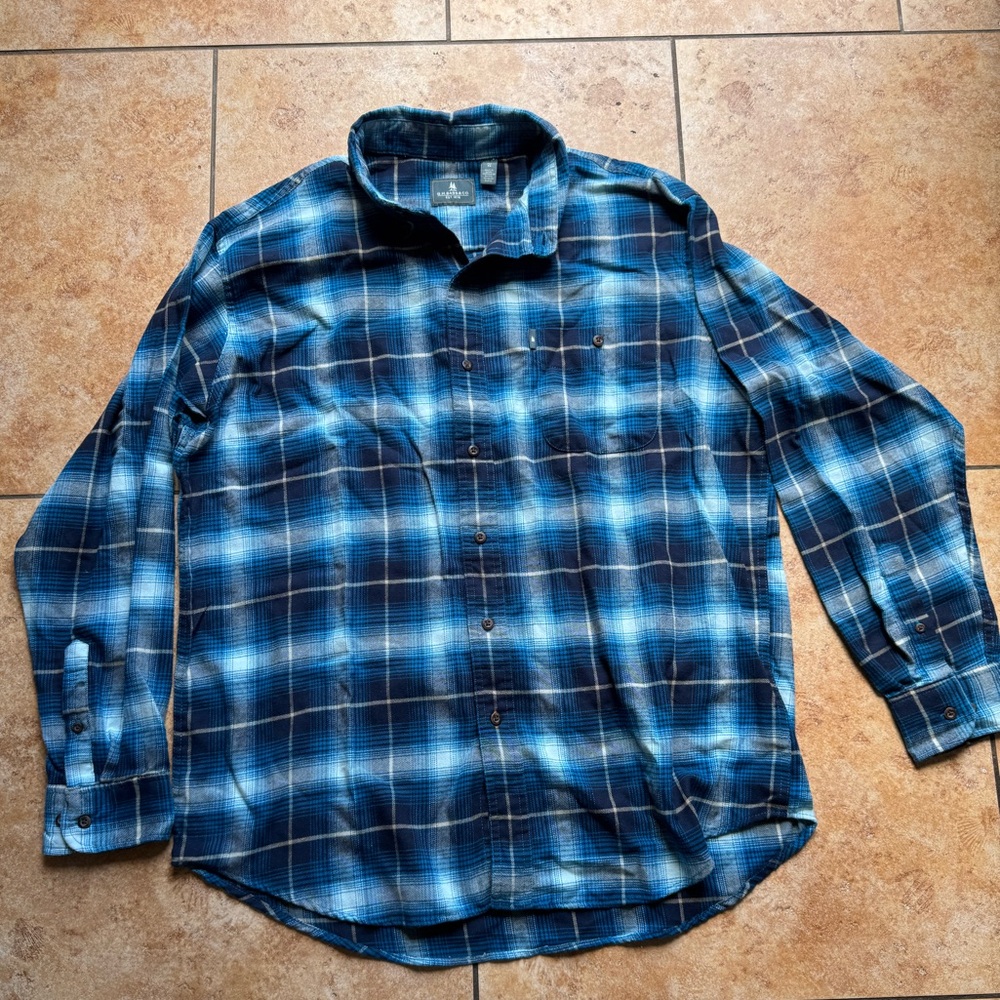 Blue Plaid Men's Shirt